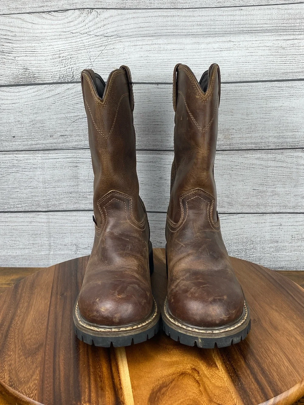 Justin Worker II Rugged Round Toe Wellington Waterproof Work Boot Men’s Size 9 D